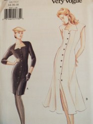 9267 EZ VOG BUTTON DOWN TAPER -FLARE DRESS LENGTHS PATTERN 8-18